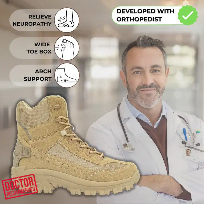 LUSINN® Orthopedic Work Boots – Waterproof, Anti-Slip & Anti-Sprain