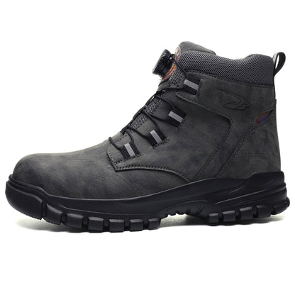 LUSINN® Gray Steel Toe Safety Boots