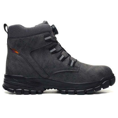 LUSINN® Gray Steel Toe Safety Boots