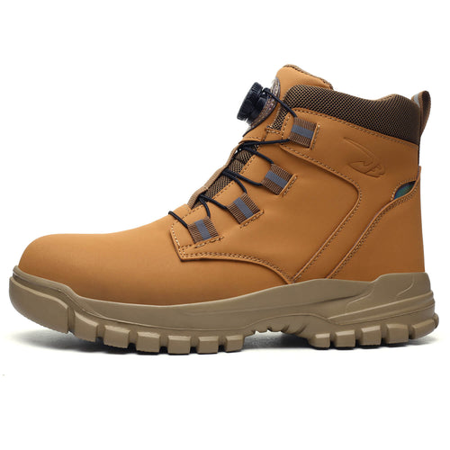 LUSINN® Brown Steel Toe Safety Boots