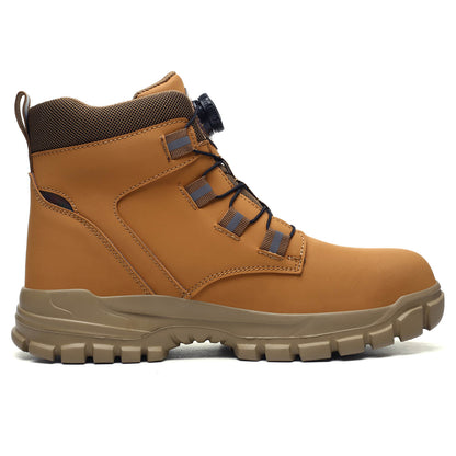 LUSINN® Brown Steel Toe Safety Boots