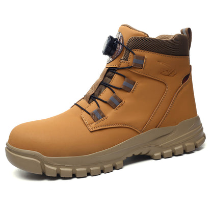 LUSINN® Brown Steel Toe Safety Boots