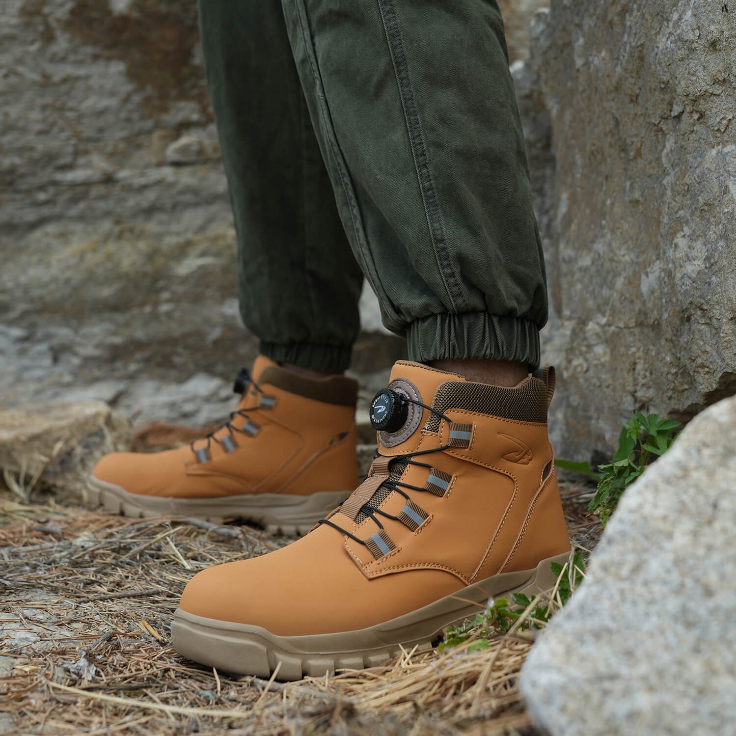 LUSINN® Brown Steel Toe Safety Boots