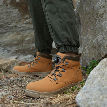 LUSINN® Brown Steel Toe Safety Boots